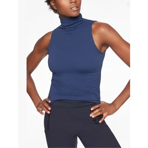 Athleta Shirt Womens XL Blue Flurry Base Layer Tank Top NWT Casual Athleisure - Picture 1 of 7