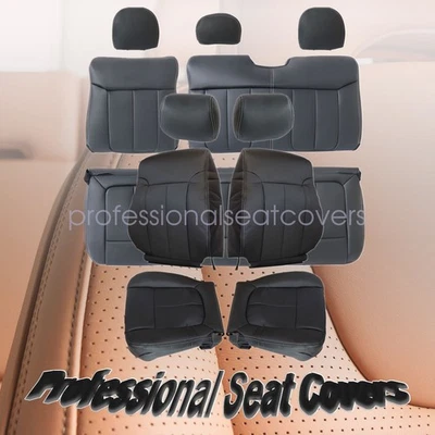 For 2009-2014 Ford F150 Lariat XL SVT Front & Rear Replacement Seat Cover Black - Image 1 of 4