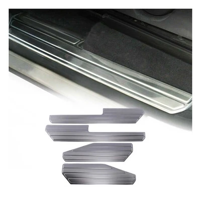 Door Sill Scuff Plate Protector for VW Amarok 2010-2020 Stainless Steel Brushed - Image 1 of 4