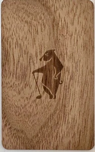 Hogs Head Lodge Golf Club Waterville County Kerry Ireland Hotel WOOD KEY CARD - Picture 1 of 1