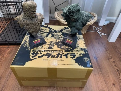 X-Plus War Of The Gargantuas Sanda And Gaira Polystone Resin Bust Set RARE - Image 1 of 4