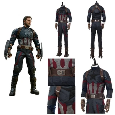AVG 4 Captain America Steven Rogers Cosplay 史蒂文·罗杰斯服装套装制服 — 第 1/4 张图片