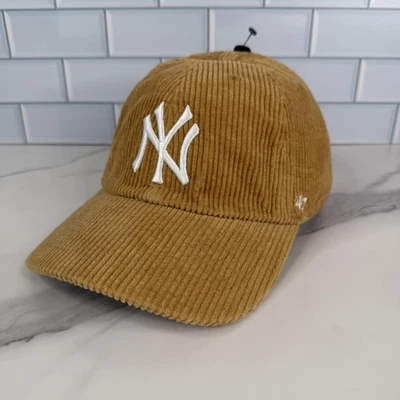 Gorra New York Yankees con correa trasera para hombre talla única marrón miel béisbol pana Foto 1 de 4