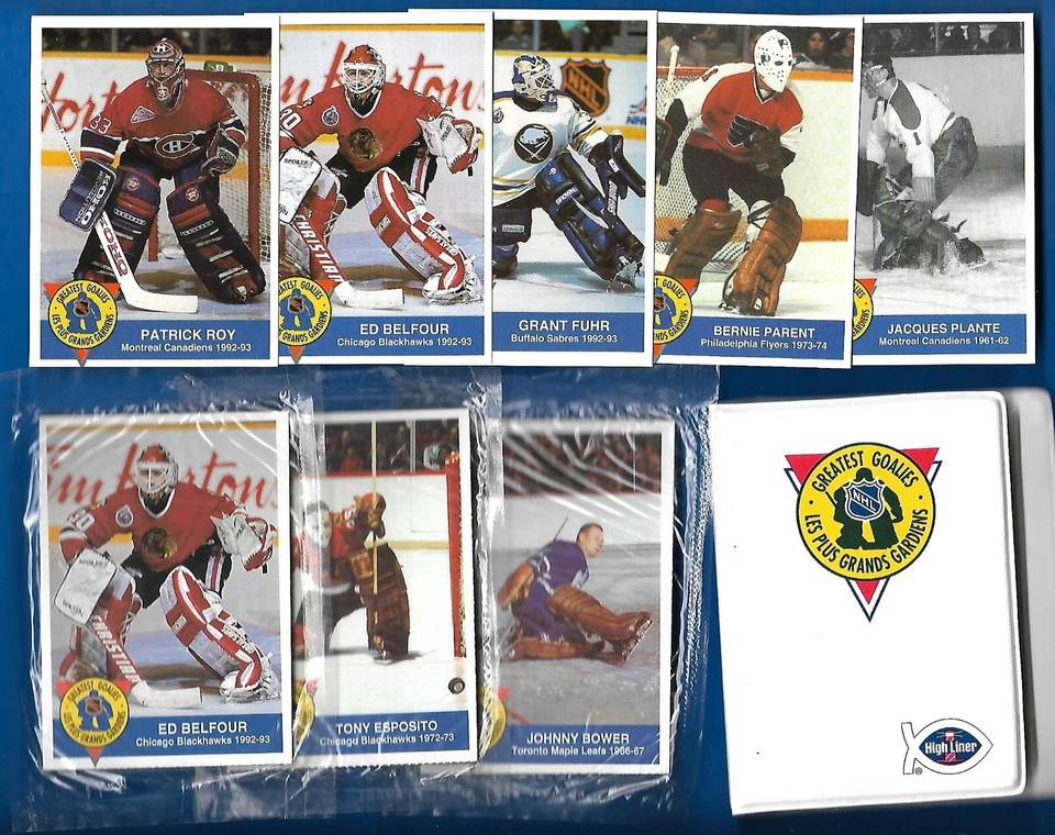 1993-94 HIGH LINER GREATEST GOALIES NHL HOCKEY CARD + SEAL 1-15 & ALBUM SEE LIST - Image 1 of 1