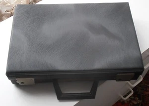 32 Cassette Tape Storage Box - BLACK BRIEFCASE STYLE - Picture 1 of 9