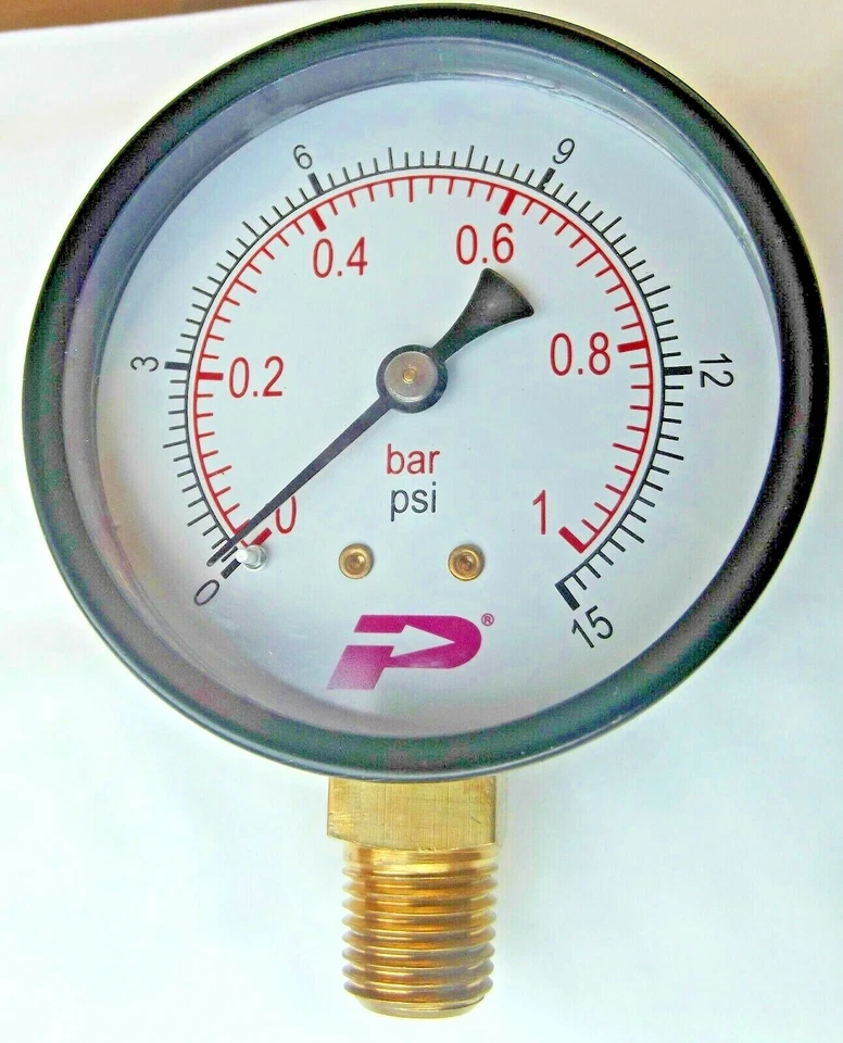 CONTEXT Air Pressure Gauges 63mm Diameter Bottom feed 1/4 bsp thread , full range