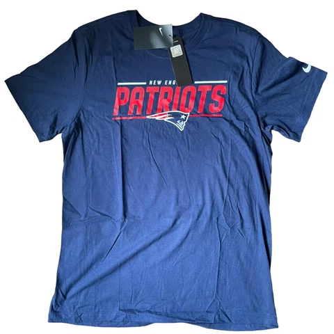 the nike tee new england patriots men’s t shirt navy size L new with tags Cover