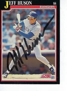 JEFF HUSON 1991 FIRMADO PUNTUACIÓN #263 - TEXAS RANGERS - Imagen 1 de 1