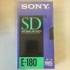 SONY SD E-180 VHS 3 Hrs Super Durable Blank Video Cassette Tape - New & Sealed
