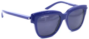 BRAND NEW BALENCIAGA BB0160S 002 INK BLUE W/GREY LENS AUTHENTIC SUNGLASSES 53-17 - Picture 1 of 5
