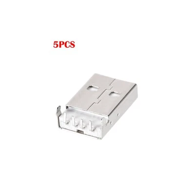 5PCS USB 2.0 Type A Male 4-Pin 90° Socket Connector Adapter for Phone Repair - Image 1 of 3