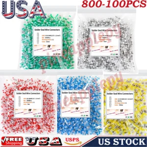 800/100x Solder Sleeve Seal Heat Shrink Butt Wire Waterproof Connector Terminals - Picture 1 of 39