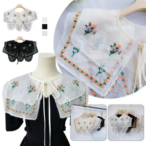 Detachable False Collar Hanfu Shoulder Warp Embroidery Collar Lace Up Neckline - Bild 1 von 15