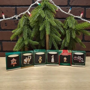 6 Hallmark Miniature Ornaments Lot - Picture 1 of 14