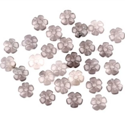 Cuentas sueltas espaciadoras huecas de piedra de ágata gris natural 40 un. hágalo usted mismo Foto 1 de 4