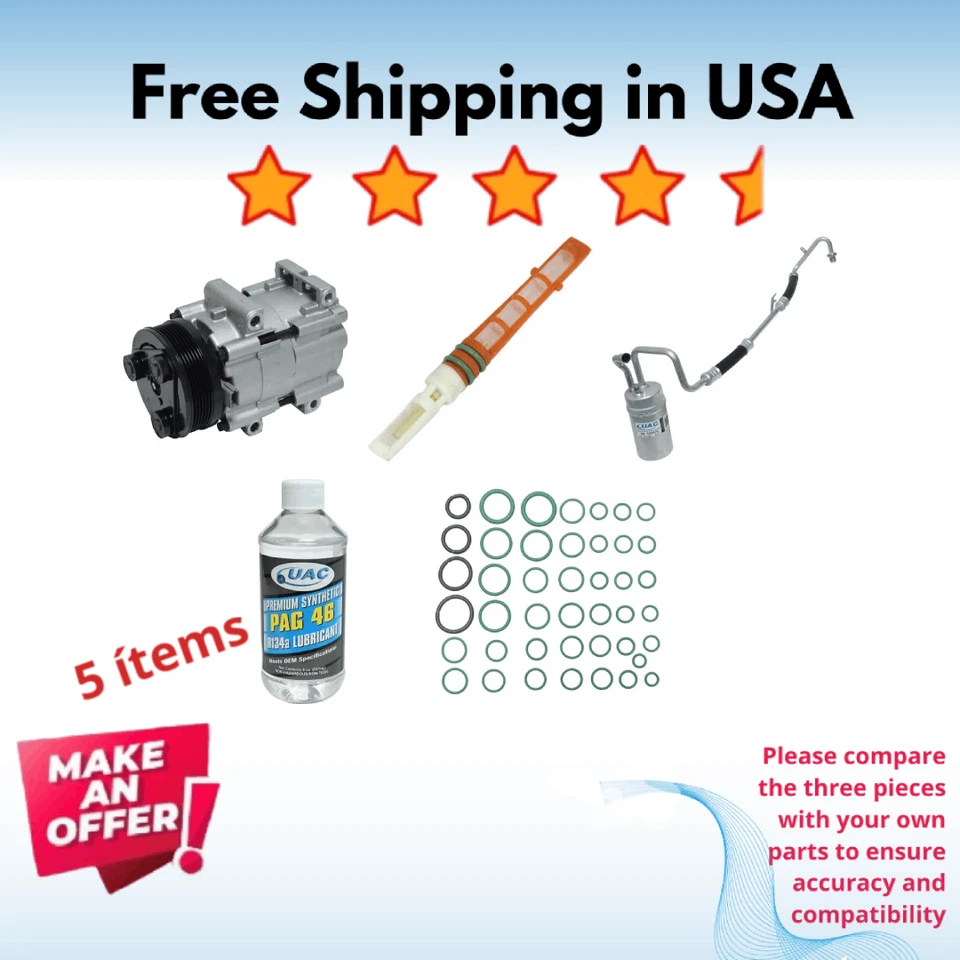 Compresor y secadores aire acondicionado apto para Ford Taurus 2001, Mercury Sable 2001 Foto 1 de 4