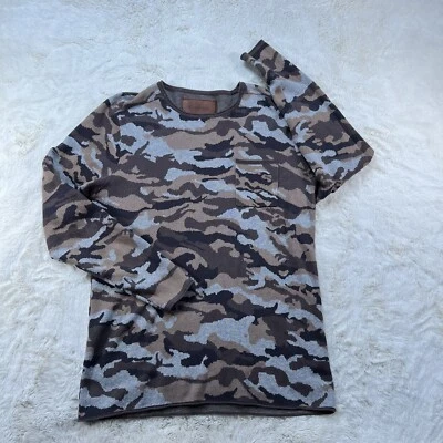 Suéter Zanerobe Para Hombres Marrón Camuflaje Cuello Redondo Talla L Foto 1 de 4
