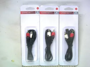 (3)RadioShack 3-foot 1/8-inch stereo female-to-dual phono (rca) plug y-cables - Picture 1 of 4