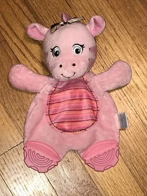 Manta de seguridad Garanimals jirafa rosa/mordedor/arco marrón encantador Foto 1 de 3