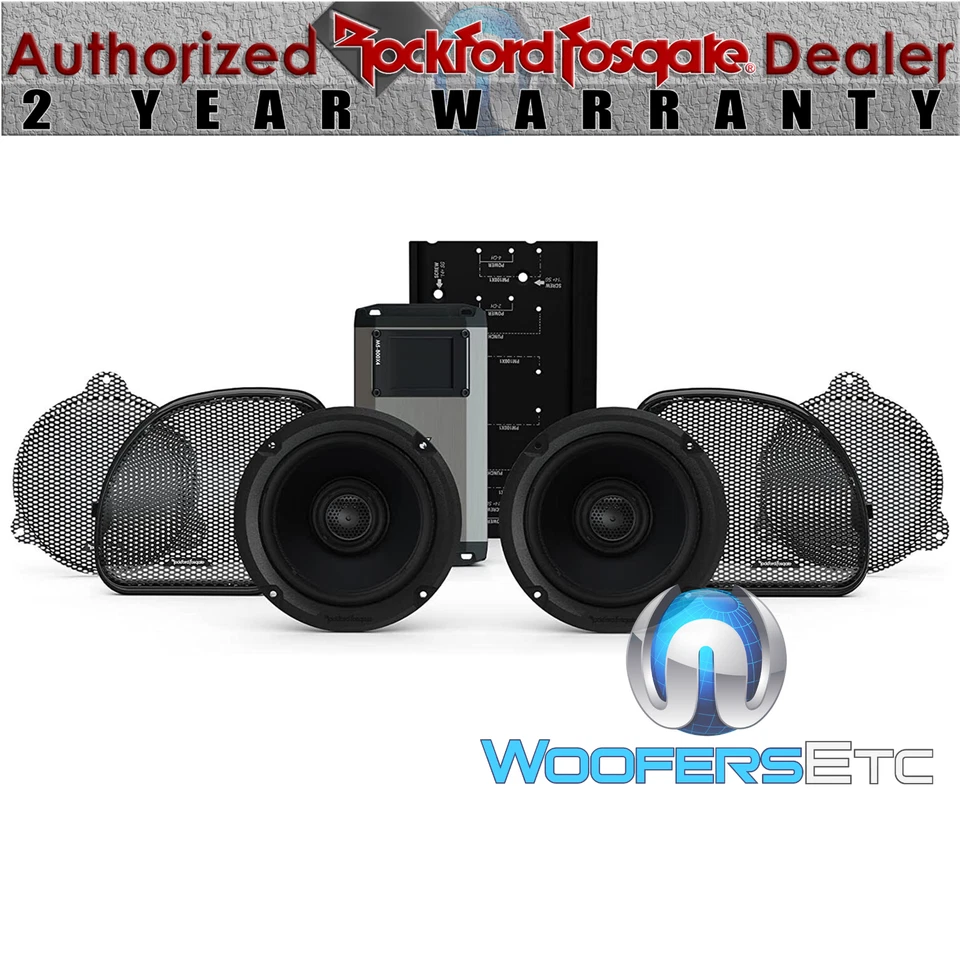 MOTOS ROCKFORD FOSGATE HD14-STG2 HARLEY DAVIDSON 2014+ ROAD STREET GLIDE Foto 1 de 1