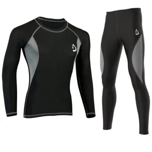 New Mens Skin Fit Tights Compression Baselayer Gym Workout Running Active Tight - Picture 1 of 24