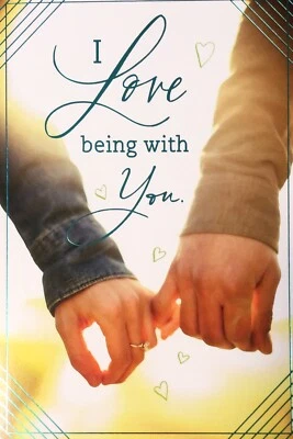 Happy Birthday I Love Being With You Romantic Heart 5”x7” Hallmark Greeting Card