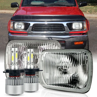 Par de faros LED de haz alto/bajo de 5x7" 7x6 para camioneta Toyota 82-95 Tacoma 1995-1997 Foto 1 de 4