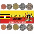 5 Different Coins From Uganda: Cents Shillings. African Money Currency 1966-2019