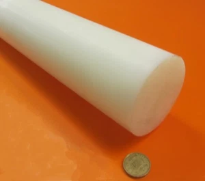 UHMW weiße Rundstange 3,00"" Durchmesser x 24"" lang, 1 Einheit, extrudiert - Bild 1 von 11