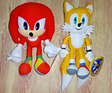 Sonic The Hedgehog Knuckles Tails 12" Set Of 2 Plush Stuffed Toy Official NEW