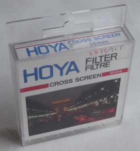 Hoya 55mm Cross Screen Filter Made in Japan New Old Stock - Picture 1 of 5