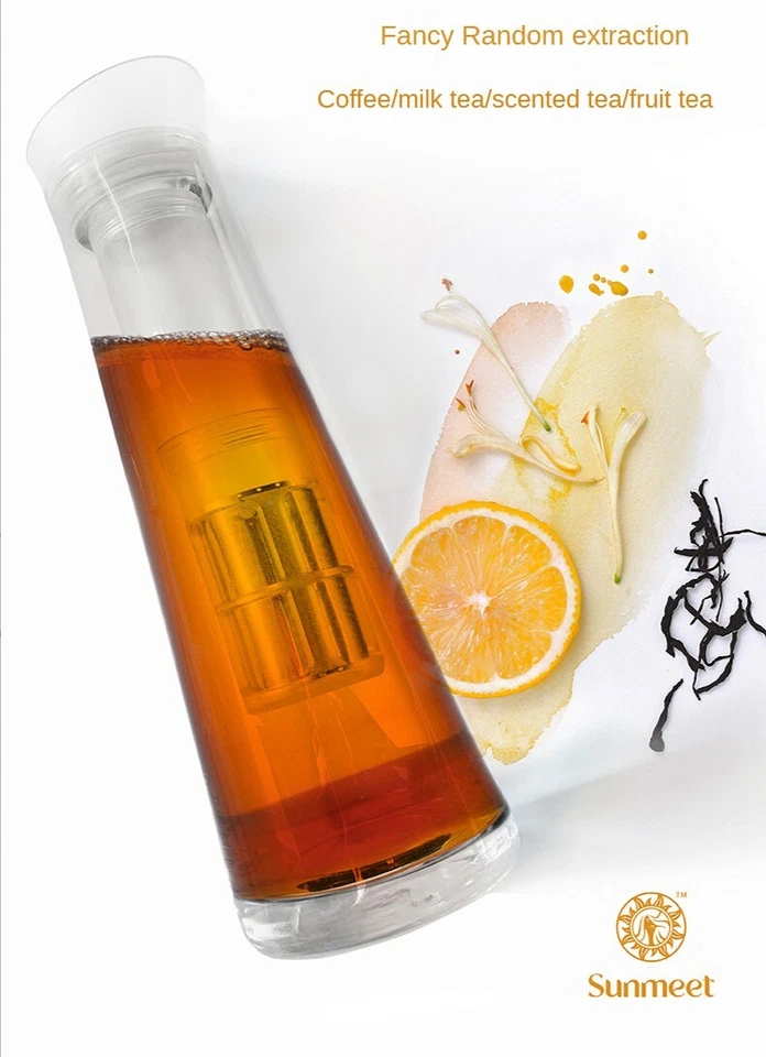 1200ML Iced Coffee Fruit Tea Maker Bottle Heat Resistance Cold Brew Kettle Pot - Image 1 of 4