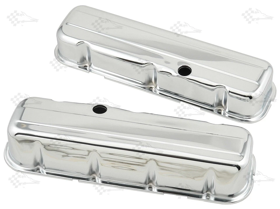 Chrome Valve Covers - BB Big Block Chevy 396-502 - Tall 3-5/8" - 1965-2000 - Image 1 of 1