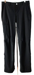 REI Black Women Size 8 Roll Up Pants 2 Levels Adjust Waist 34 Ins 32 Poly/Spand - Picture 1 of 11