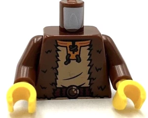 Lego New Minifig Reddish Brown Minifigur Torso Fur Jacket Open Nougat Shirt Part - Picture 1 of 1