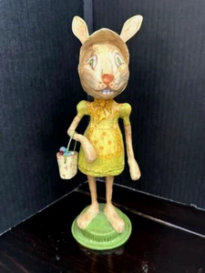 Jorge De Rojas Bunny Bunny Polyresin Easter Rabbit Spring Basket - Picture 1 of 23