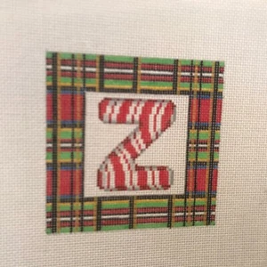 Hand painted needlepoint initial canvases - Picture 1 of 11