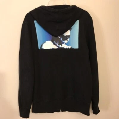PRPS Miles Davis Photo Cotton Blend Full-Zip Hoodie Long Sleeves Sweatshirt Med - Image 1 of 4