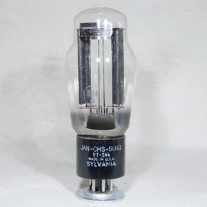 Sylvania JAN-CHS-5U4G VT-244 Filamento Colgante Cuadrado Getter Placa Negra EE. UU. - Imagen 1 de 15
