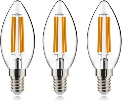 3-Pack helloify B11 Dimmable Vintage LED Edison Candelabra Bulb, 60W Equivalent - Image 1 of 3