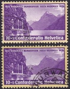Schweiz Pro Patria 1938 Mi.Nr. 326 y+z gestempelt Mi.Wert 122 € (1231) - Picture 1 of 2