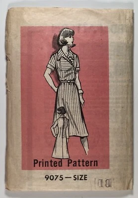 Vintage 1970's Pattern "Printed Pattern" 9075 Casual Dress with Collar, Bust 40" - Image 1 of 4