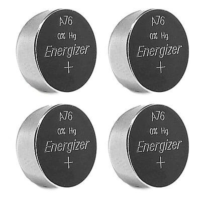 4 New Energizer A76 LR44 AG13 L1154 357 SR44 Alkaline Button Batteries Fresh - Image 1 of 2