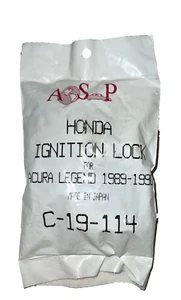 1989 - 1990 ACURA LEGEND Ignition Lock W/ 3 HONDA Keys NOS ASP C-19-114 JAPAN - Picture 1 of 7