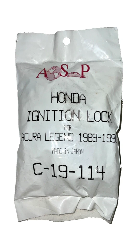 Cerradura de encendido Acura Legend 1989-1990 con 3 llaves Honda NOS ASP C-19-114 JAPÓN Foto 1 de 4