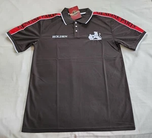 Holden Mens Genuine Parts Black Embroidered Short Sleeve Polo Shirt Size L New - Picture 1 of 4