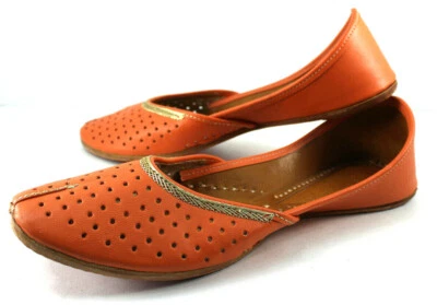MOXSHA Flats Ranga Comfort Loafers & Slip-Ons Flats Shoes Orange Sz 7/10.5 - Image 1 of 4