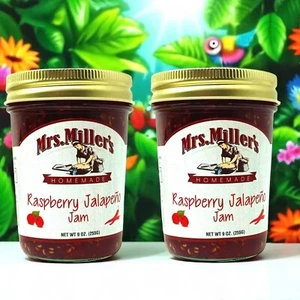 Mrs. Miller's Red Raspberry Jalapeno Marmelade, 2er-Pack, 9 oz, süß und würzig, gentechnikfrei - Bild 1 von 6