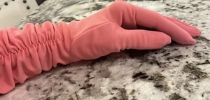Vintage Gloves Ruched Van Raalte Pink - Picture 1 of 2