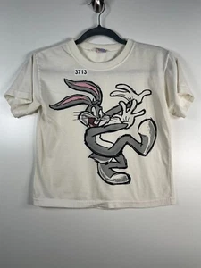 Vtg Colours Kids Unisex Bugs Bunny Graphic Print T Shirt White Sz 16.5x19.5 - Picture 1 of 8